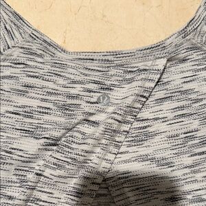 Lululemon Gray Patterned Open-back Top